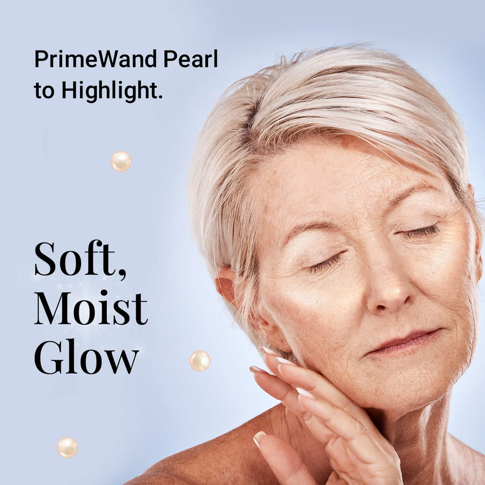 Prime Prometics PrimeWand Pearl cheek-glow enhances cheekbone definition softly.