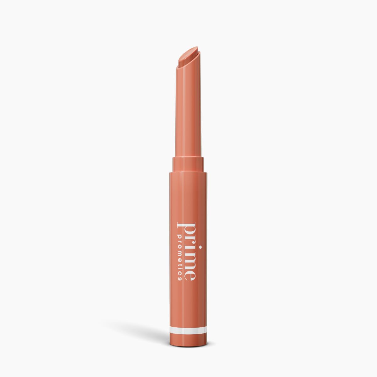 PrimePrometics PrimeLip tube closeup showing buildable color and nourishing shine.