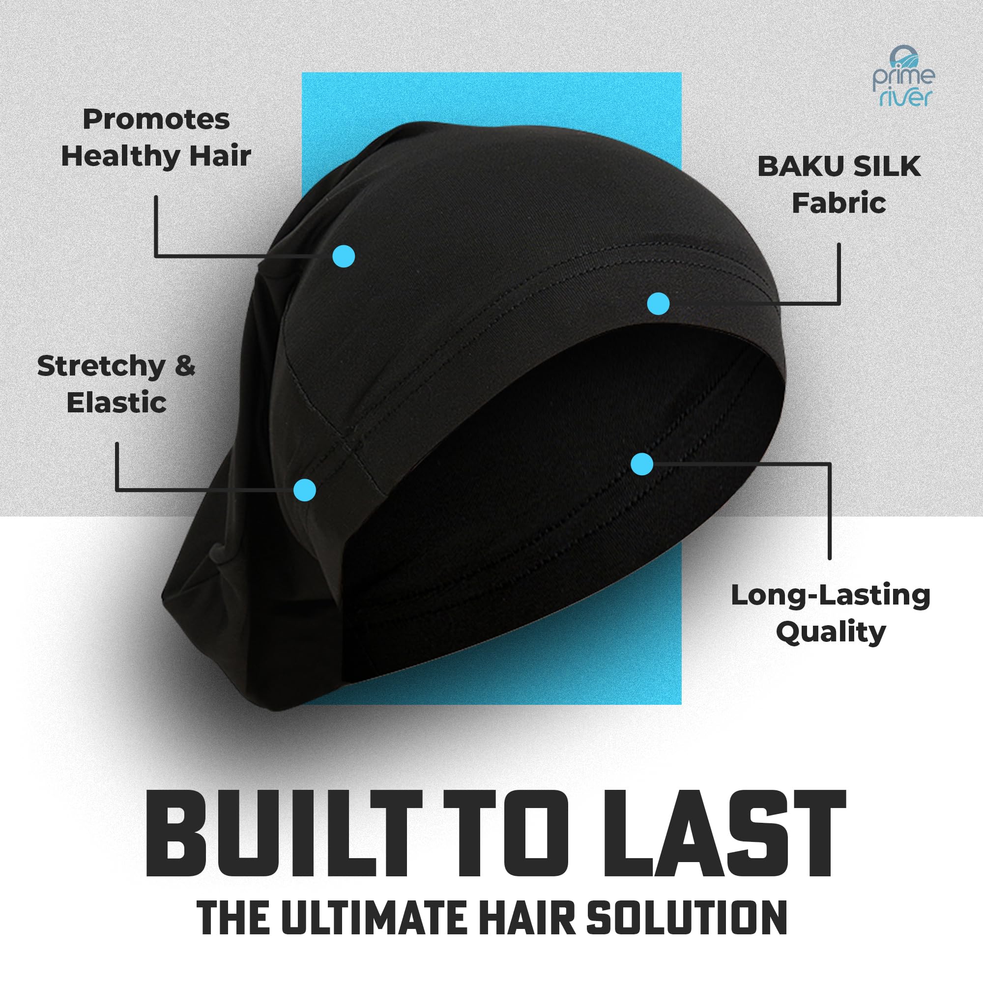 PRIMERIVER Dreadlock Cap elastic one-size-fit demonstrates secure fit