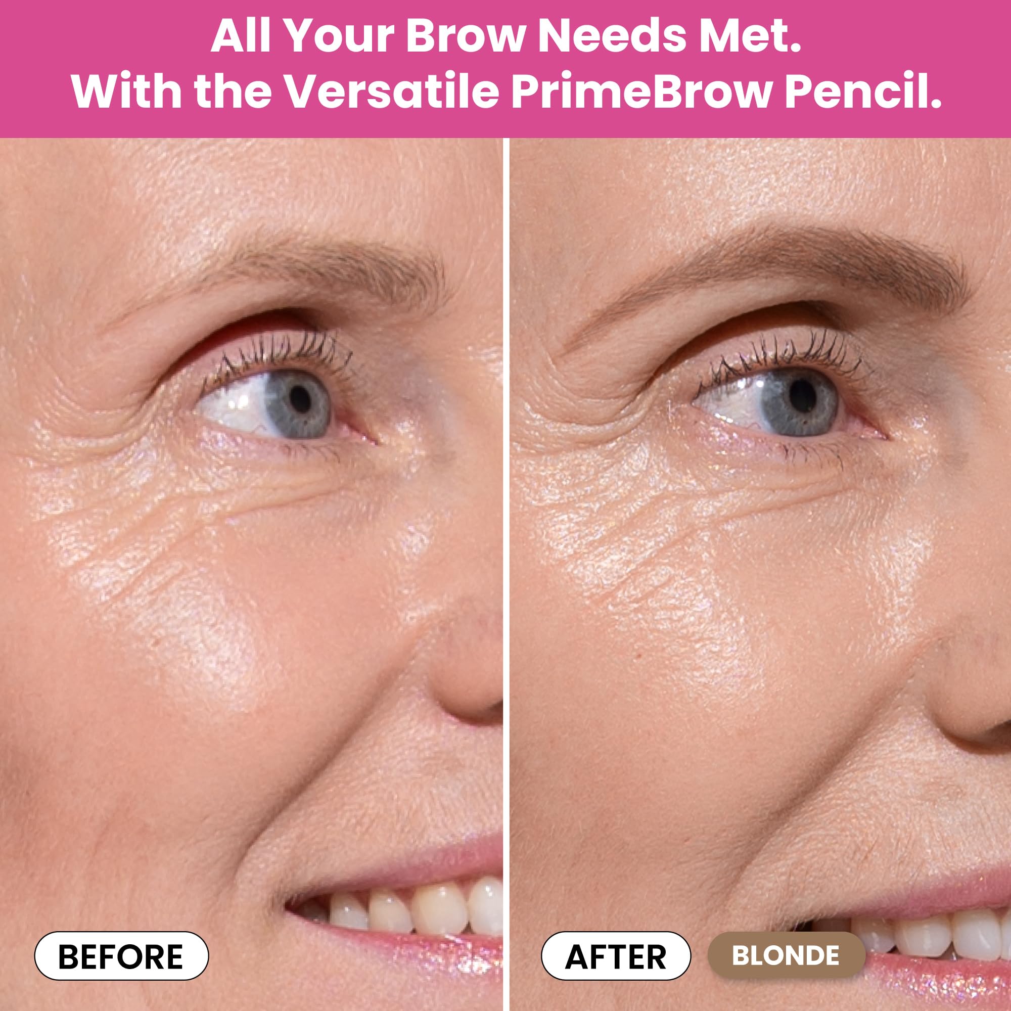 Nourishing formula with Vitamin E, Castor Oil, Sunflower Oil conditions brows.