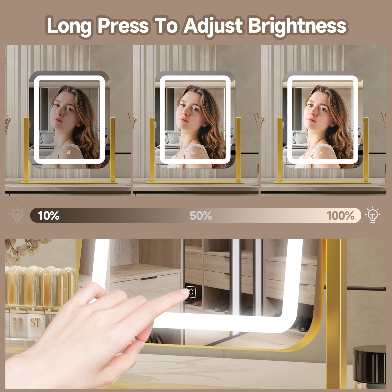 PRIMETEK vanity mirror makes a thoughtful gift for makeup lovers.