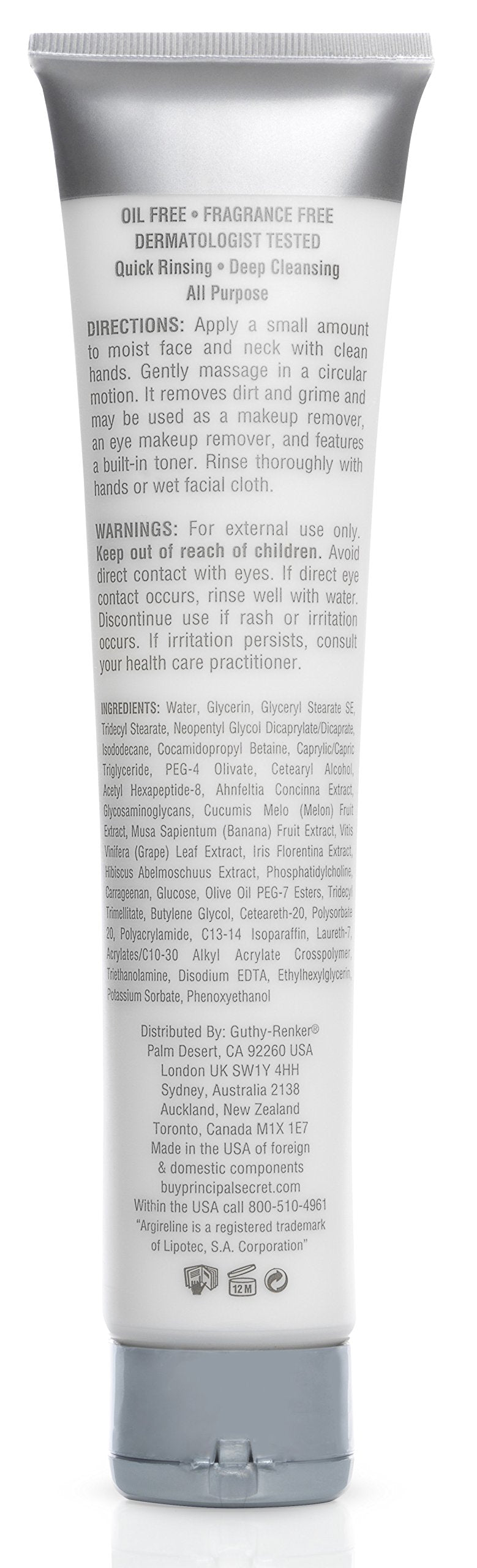 Principal Secret Reclaim Argireline Cleanser foamy lather demonstrates creamy cleansing texture