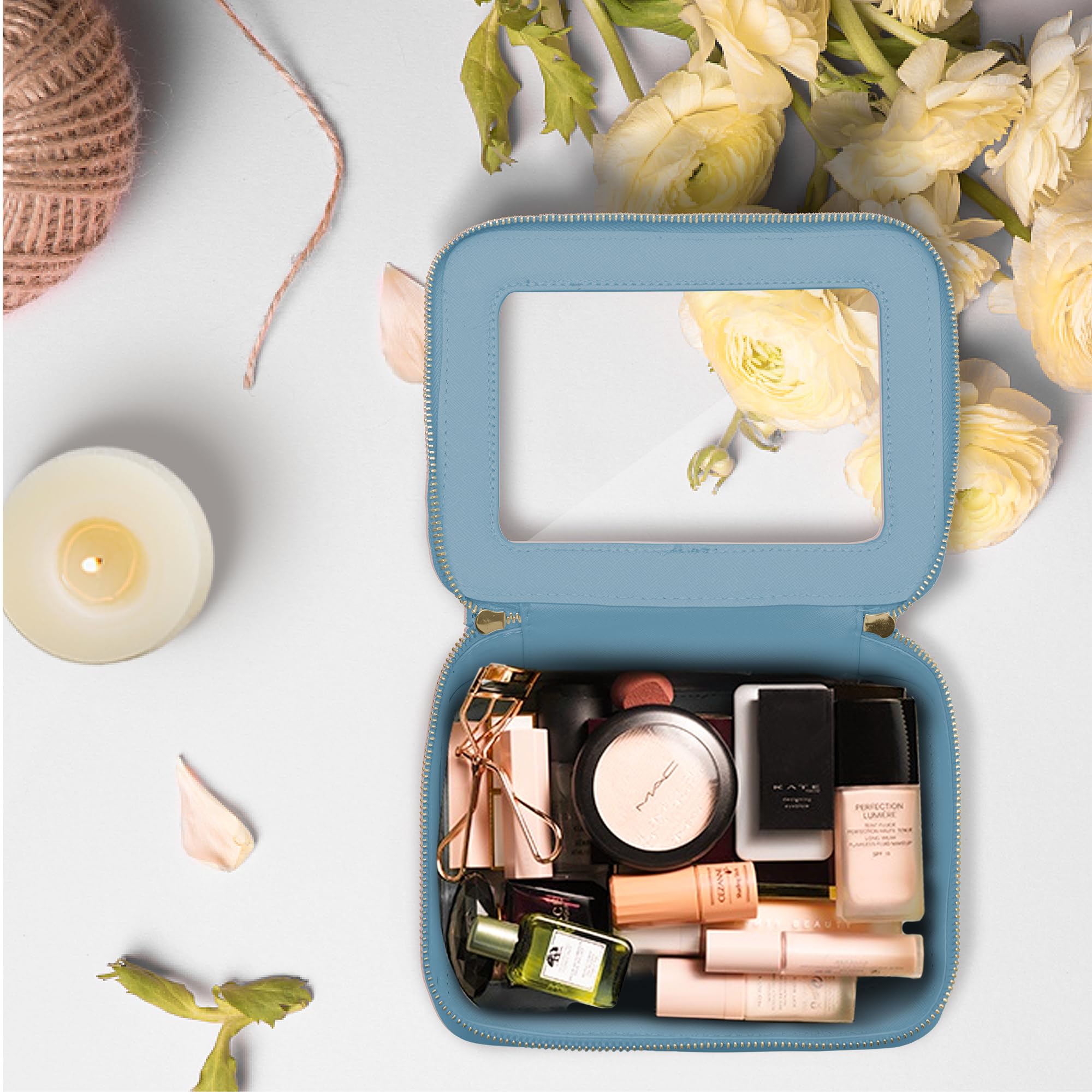 Prite clear makeup bag in gift-ready box enhances gifting appeal.