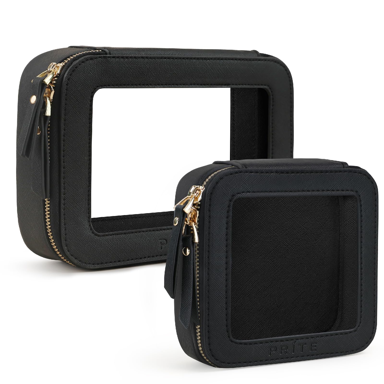 Prite Clear Makeup Bag Waterproof Travel for easy access to cosmetics on the go.