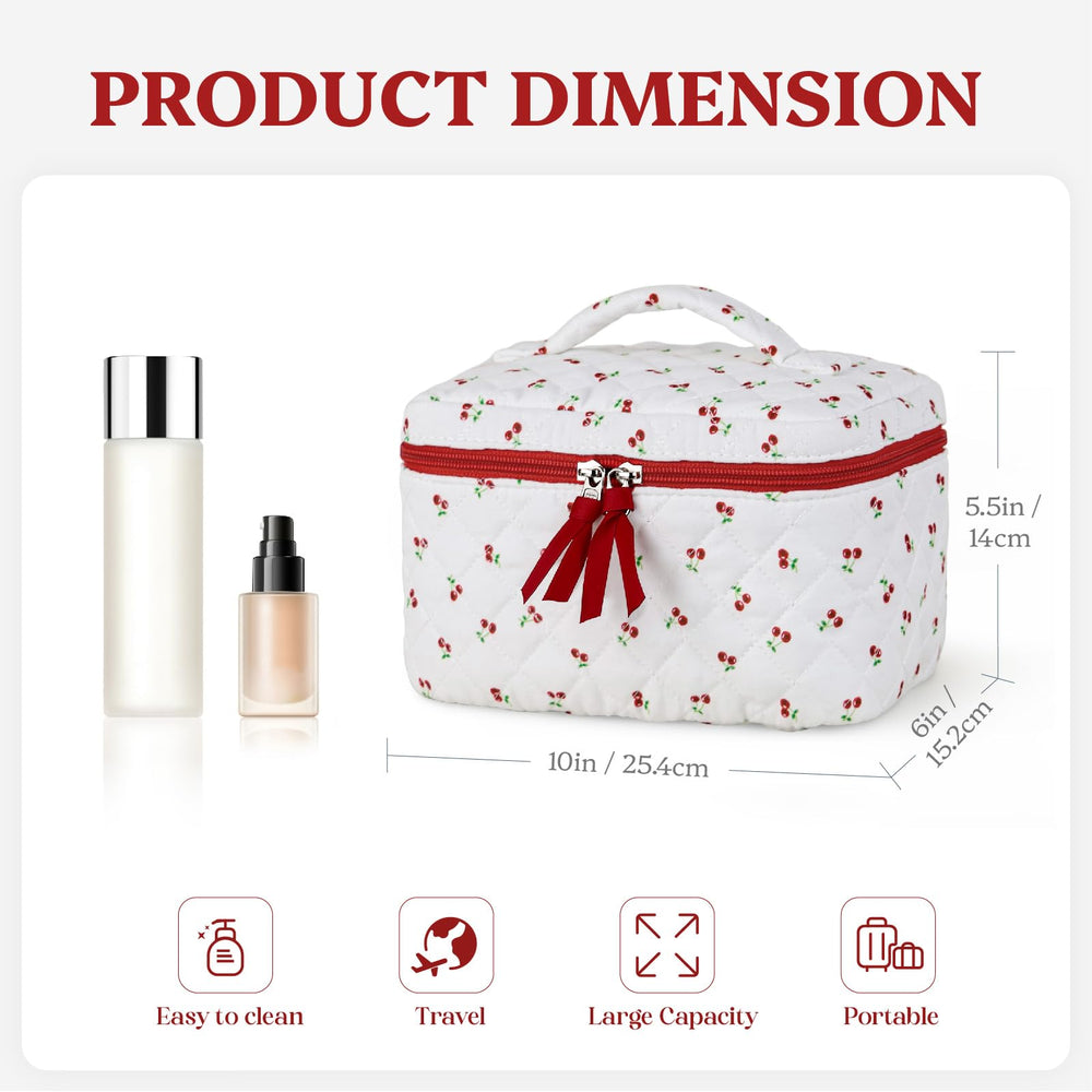 Prite cosmetic bag with gold-plated zipper for smooth operation