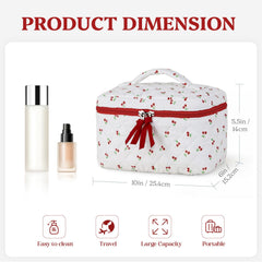 Prite cosmetic bag with gold-plated zipper for smooth operation