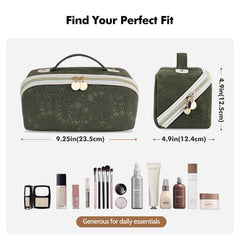 Prite cosmetic bag padded protection guards delicate items against bumps during travel.