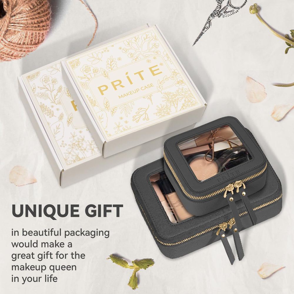 Prite Gift-Ready Makeup Case in elegant box makes a thoughtful holiday present.
