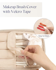 Prite makeup bag easy-access design with dividers for fast cosmetics.