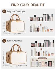 Prite makeup bag free-standing brush holder keeps brushes upright and ready.