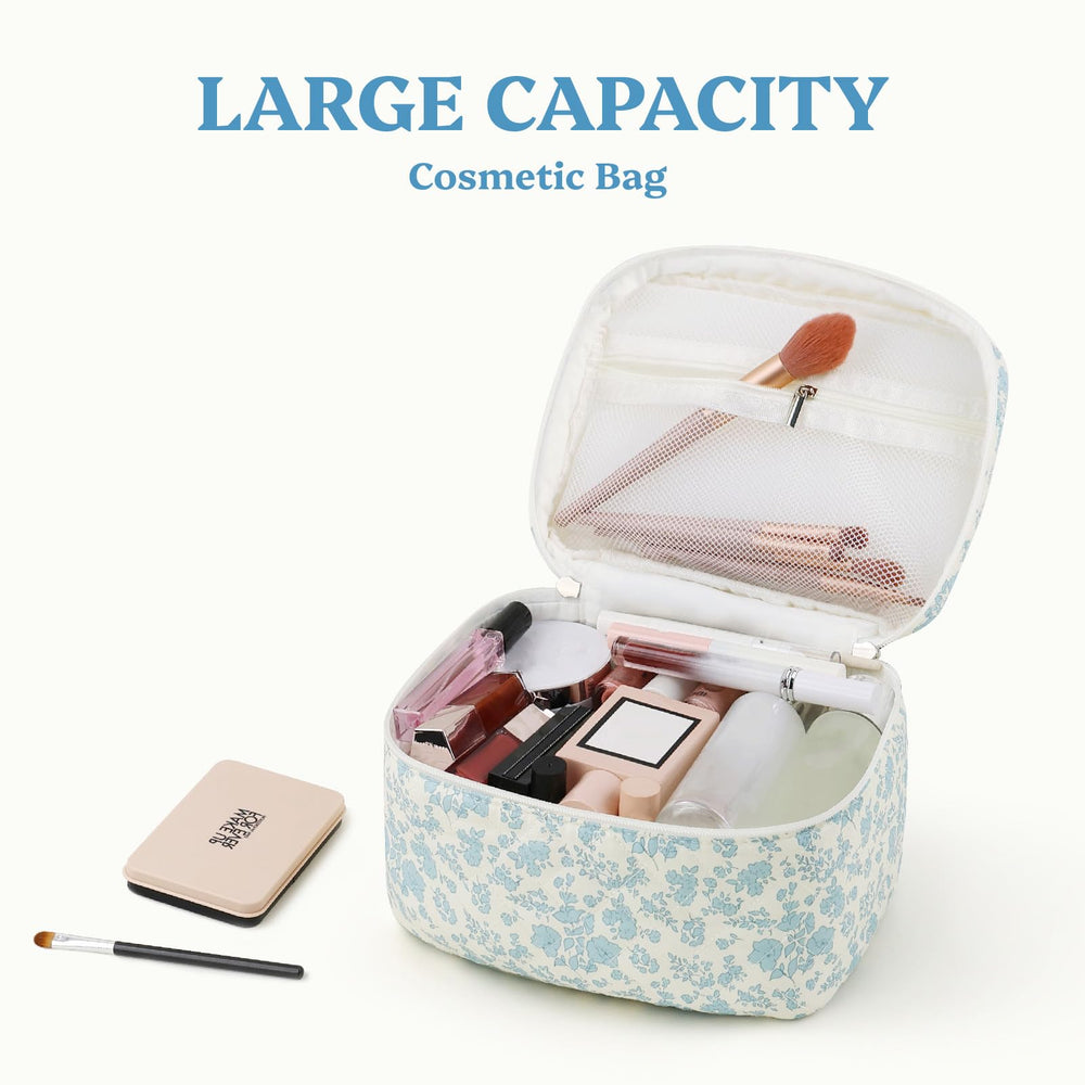 Prite makeup bag gold-plated zipper adds premium feel
