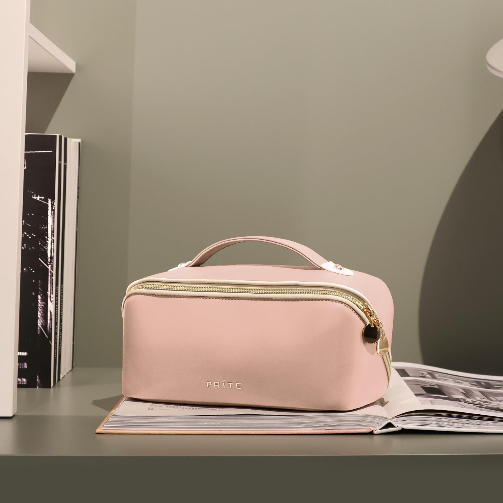 Prite Makeup Bag Multipurpose Use as skincare, cosmetics, or tech pouch.