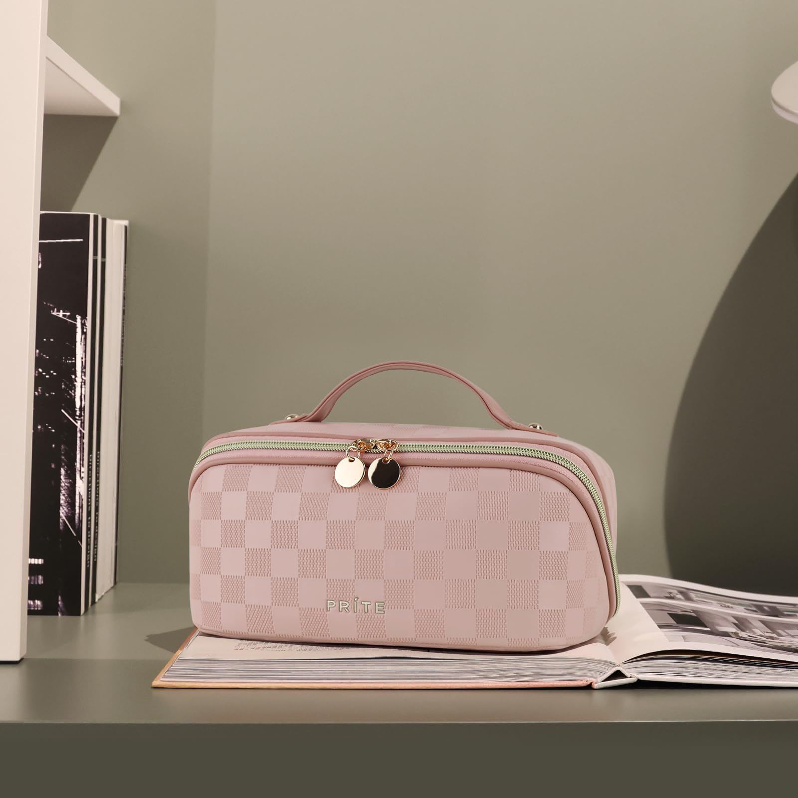 Prite plaid pink bag as a stylish, versatile color option