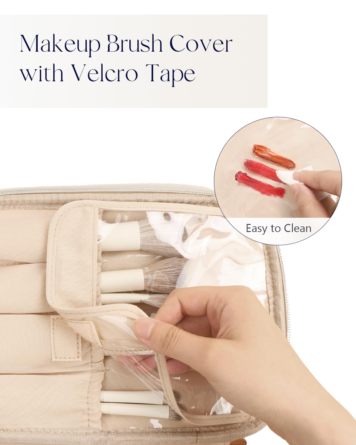 Prite vegan leather material closeup showing waterproof durability