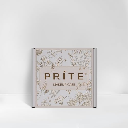 Prite mini clear makeup bag gold zip detail in focus