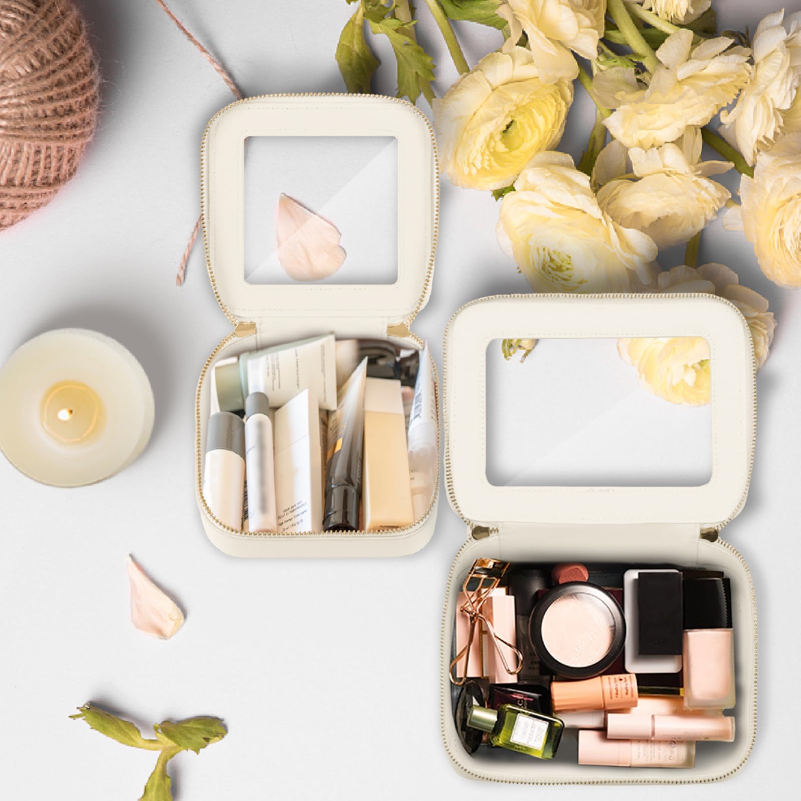 Prite Travel case with boxy design pairs luxury look with practical storage.