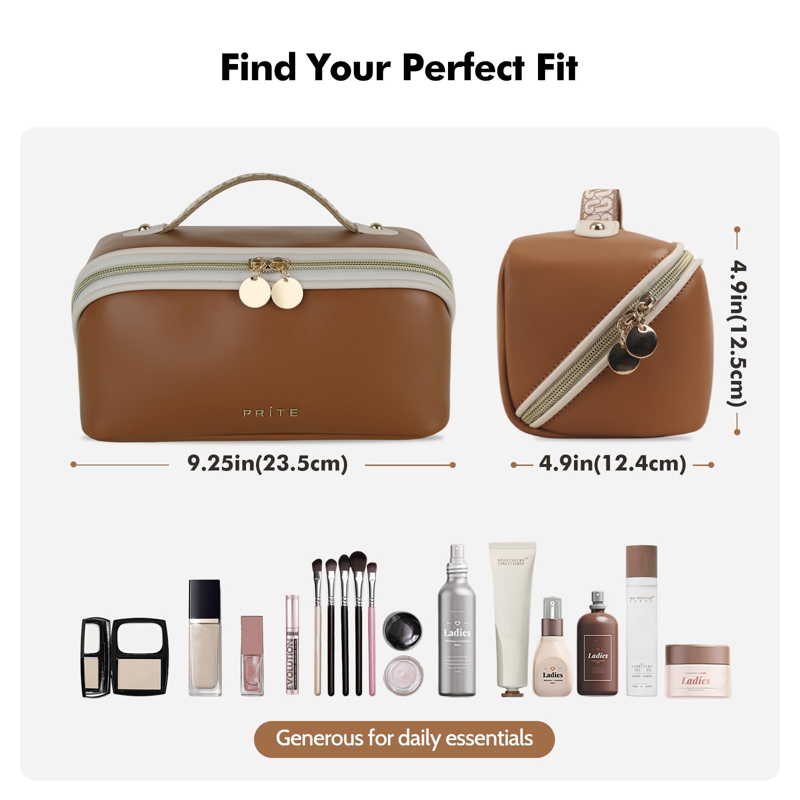 Prite bag reinforced handle detail for comfortable carrying during travel