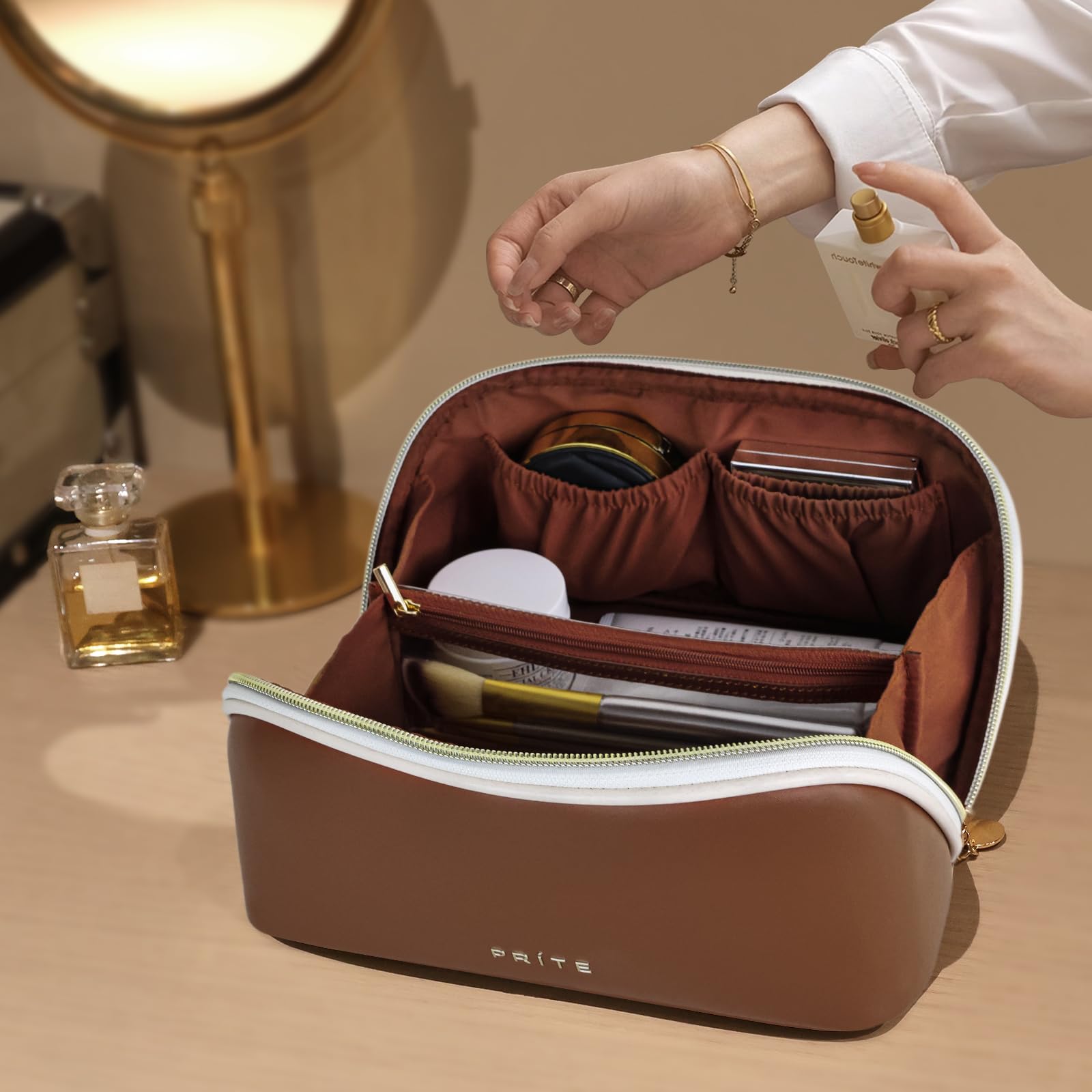 Prite travel setup shows bag ready for weekend trips and storage