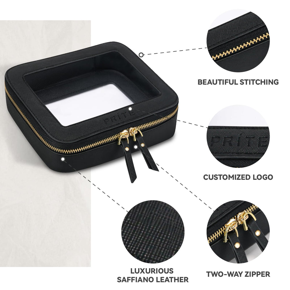 Prite Waterproof Easy-Clean Makeup Bag keeps contents fresh with wipe-clean material.
