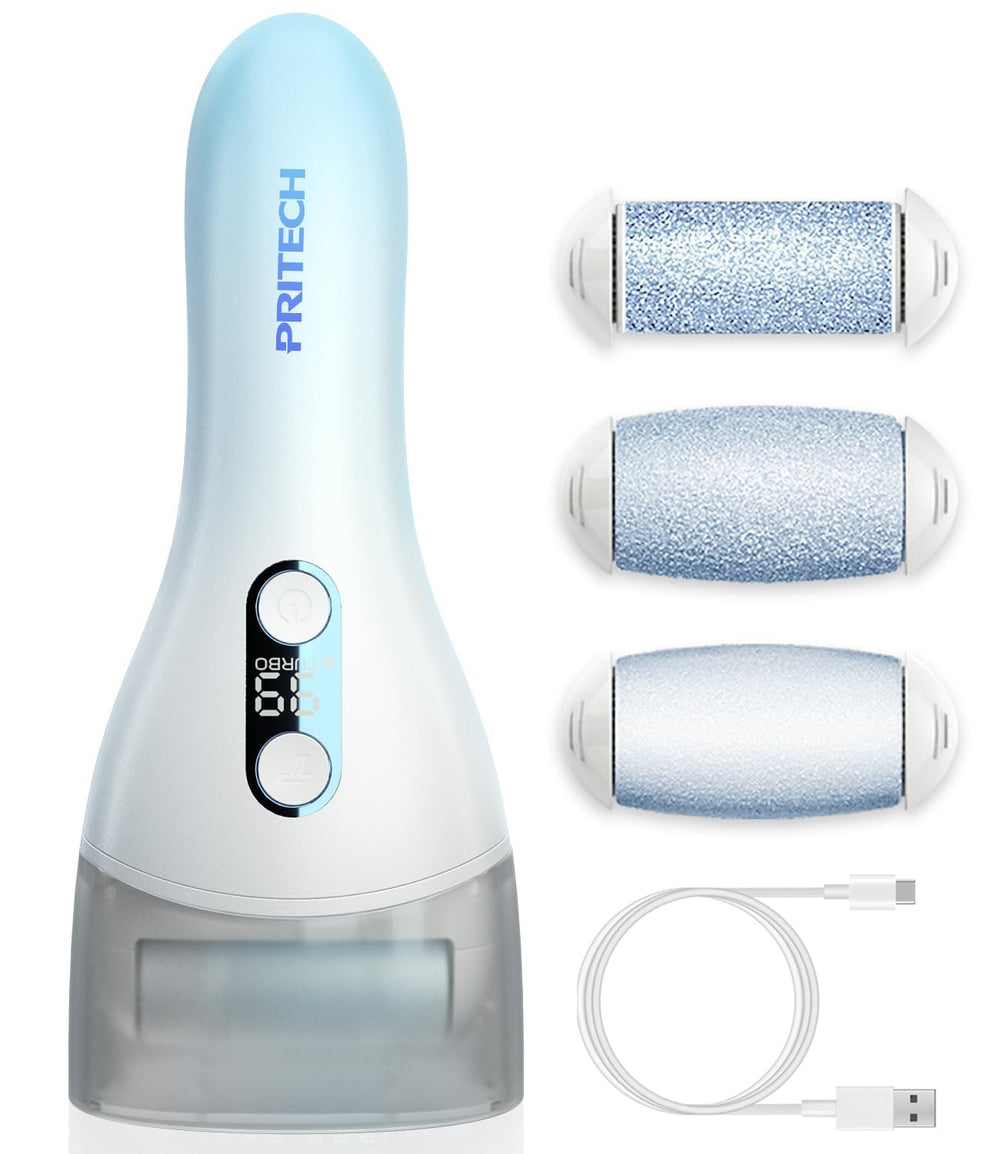 PRITECH Electric Callus Remover packaging view for at-home foot care
