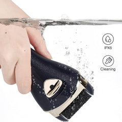 PRITECH electric foot callus remover roller-sets close-up highlights three roughness levels for varied skin.