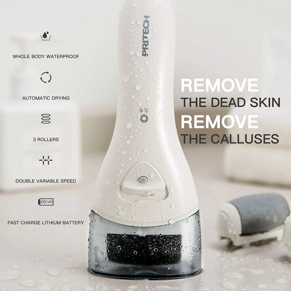 PRITECH electric foot file two-speed control for tailored skin resurfacing