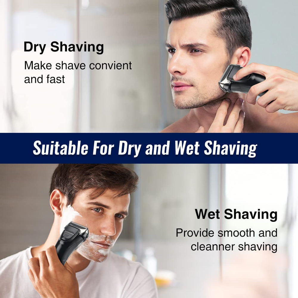 PRITECH Electric Razor 3-blade-system contours for a close shave.