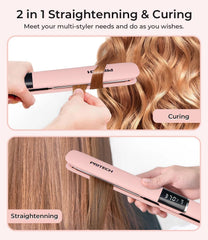 PRITECH Flat Iron dual-voltage travel-ready for worldwide styling.