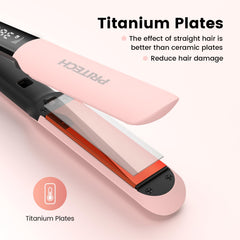 PRITECH flat iron negative ions effect highlighting shine and frizz control