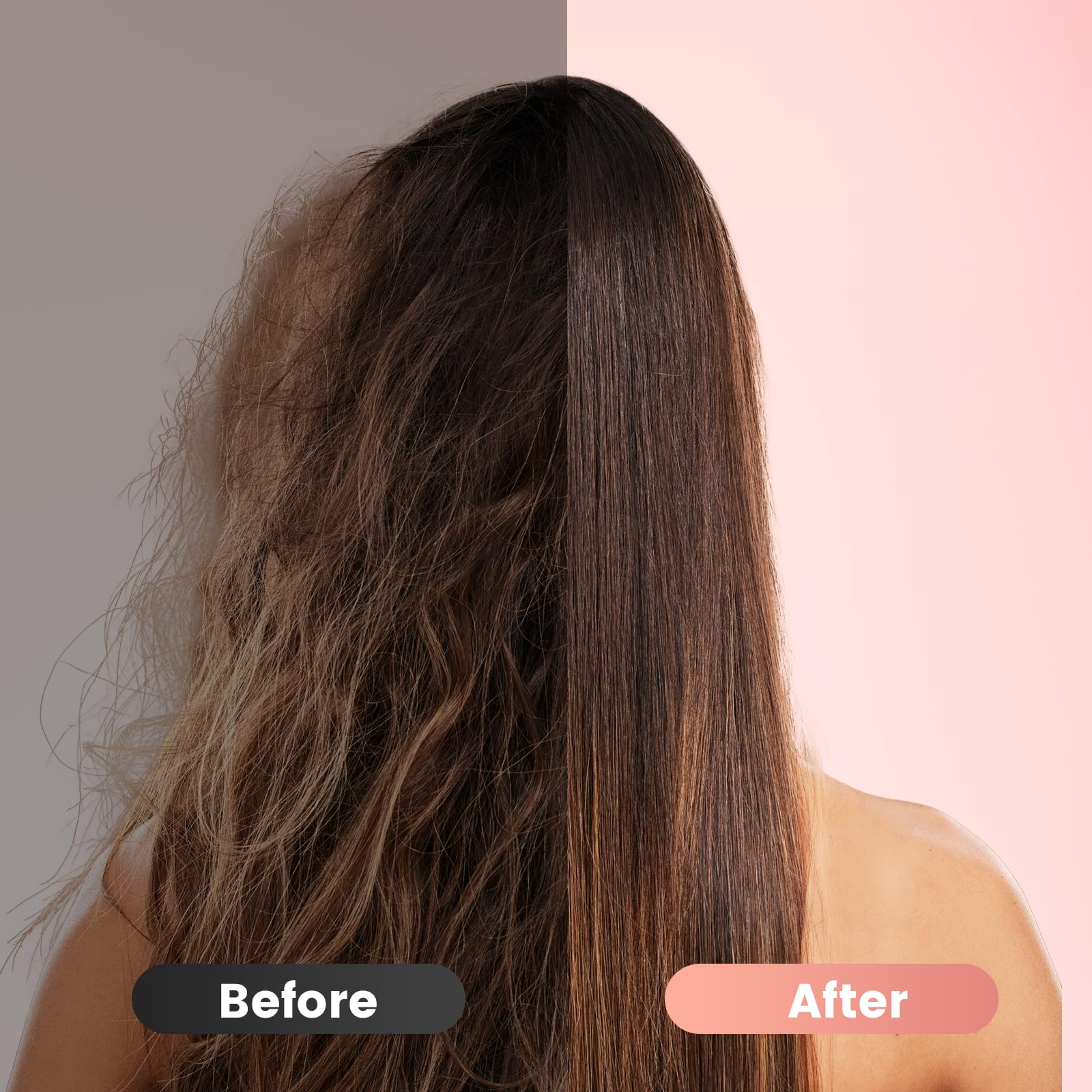 PRITECH pink flat iron in hand ready for on-the-go styling