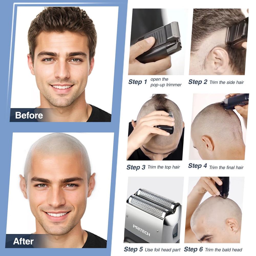 PRITECH pop-trimmer in use shows versatile grooming for sharp edge work.