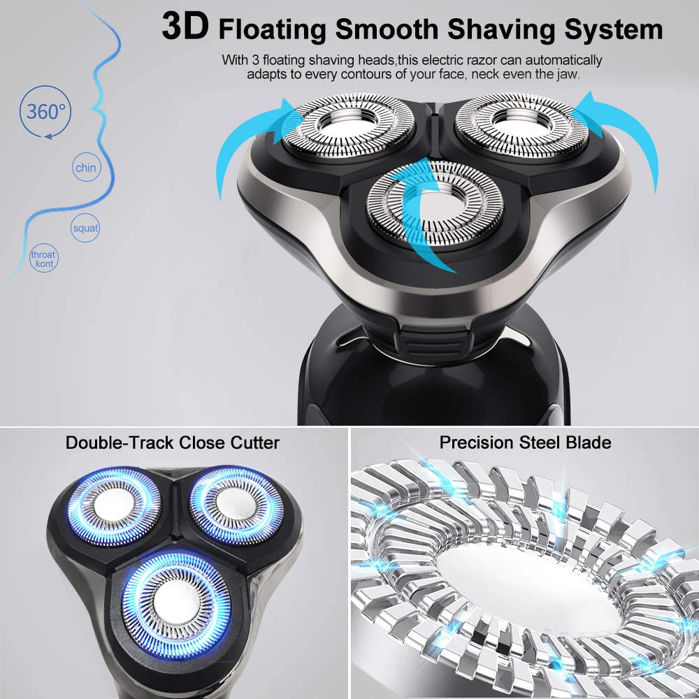 PRITECH electric razor sideburns trimmer creating clean, symmetrical lines