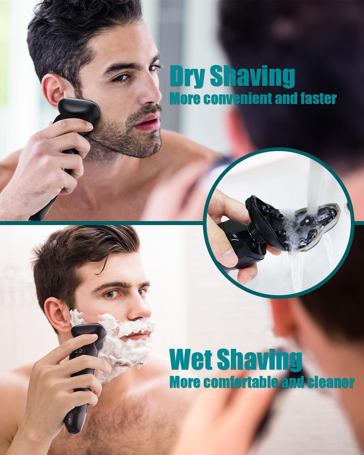 PRITECH electric razor travel-friendly design with compact build and lock feature