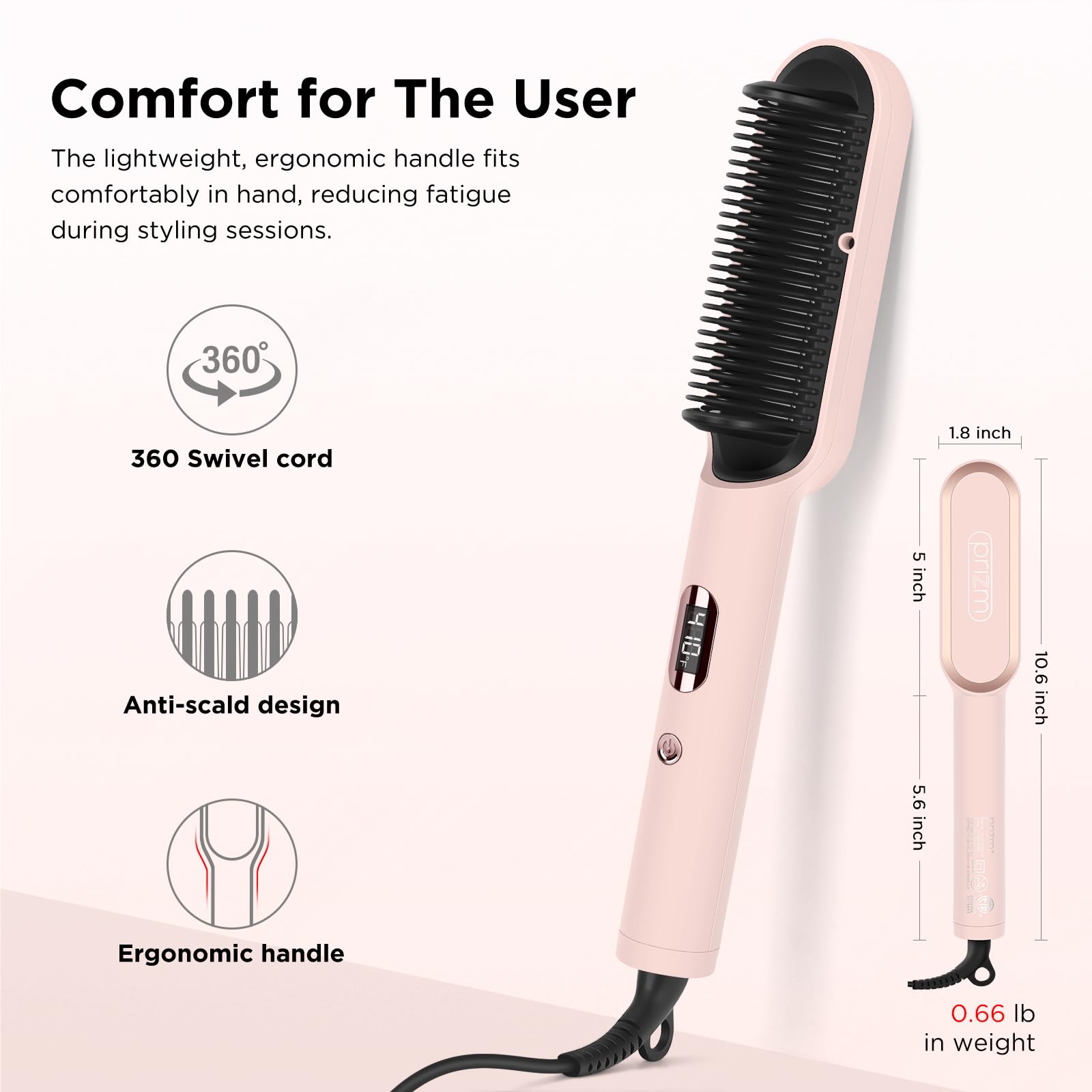 Prizm hair straightener brush gift packaging makes a thoughtful present