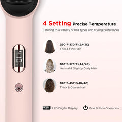 Prizm hair straightener brush LED display aids precise temperature control