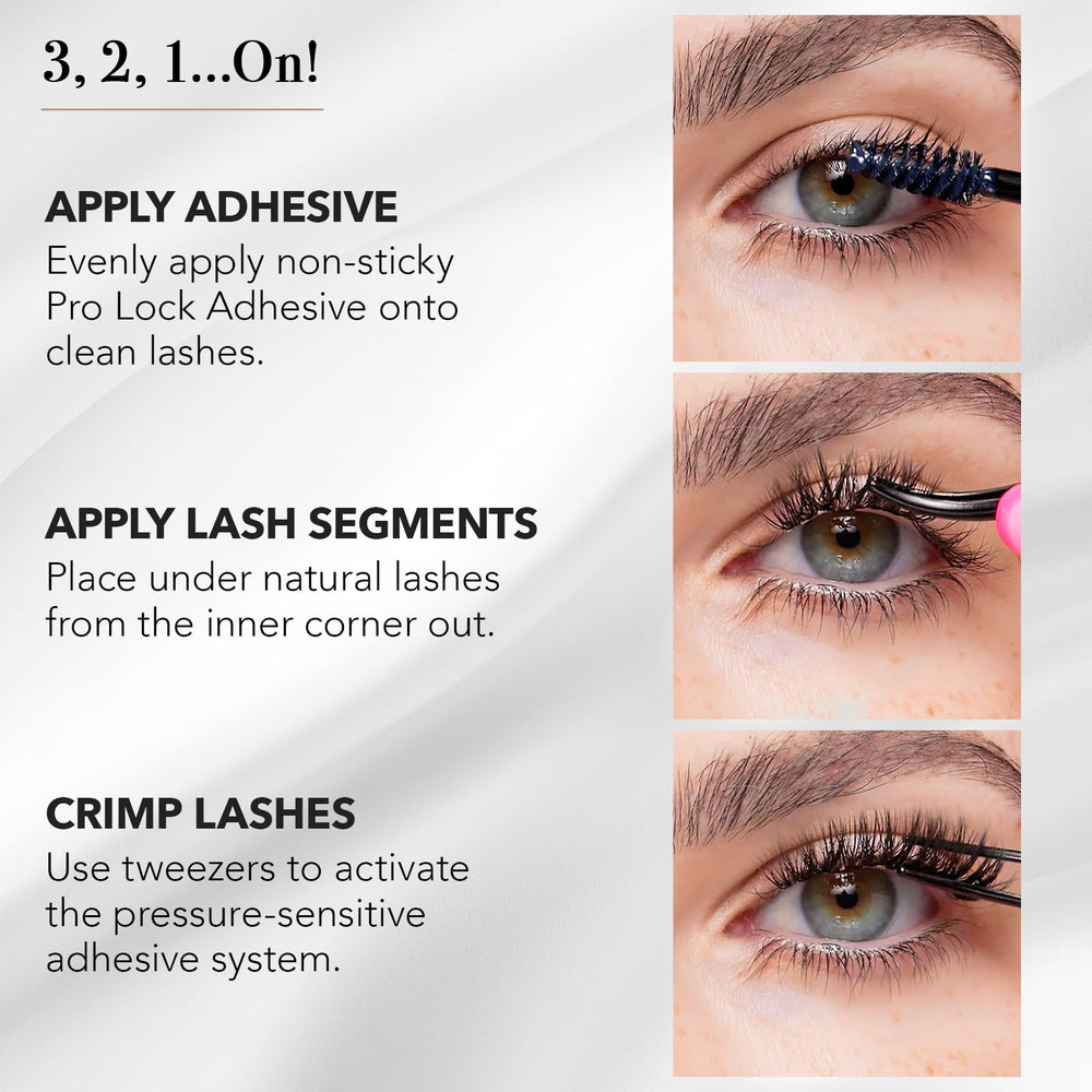 Pro Lash remover included facilitates gentle removal after daywear.