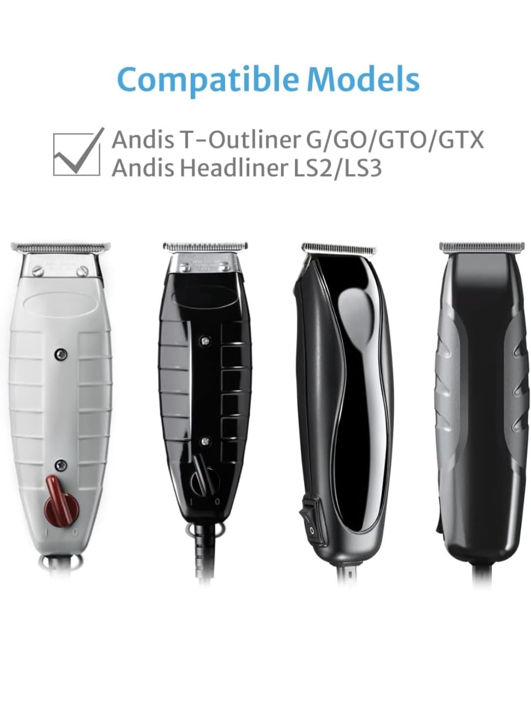 PRO-MATE 04521 blade compatible with Andis GTX/GO shown for precise trims.