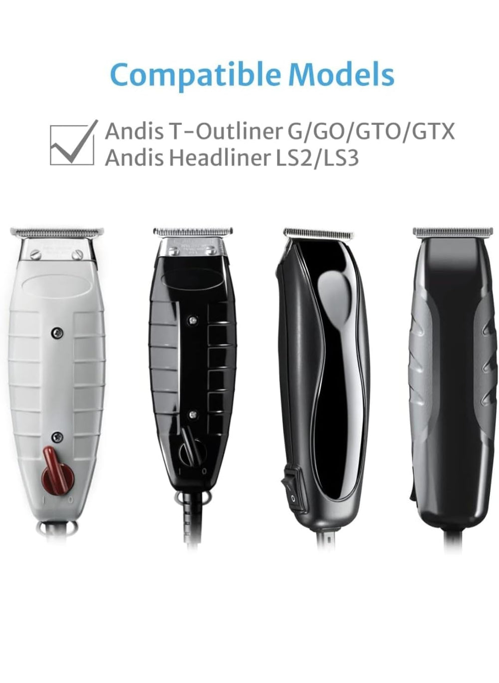 PRO-MATE 04521 blade compatible with Andis GTX/GO shown for precise trims.