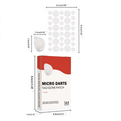 Pro Microdarts Patch transparent hydrocolloid adheres discreetly to the skin.