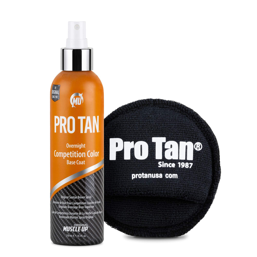 Pro Tan Overnight Competition Color tan-result highlights long-lasting color that fades like a natural tan.