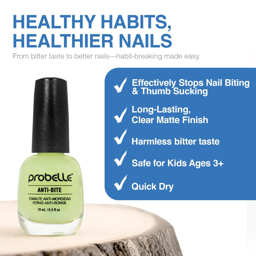 Probelle Anti-Bite drying-time image emphasizes quick, simple reapplication