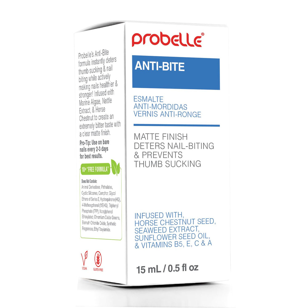 Probelle Anti-Bite family-use scene shows kid-friendly, 3+ application