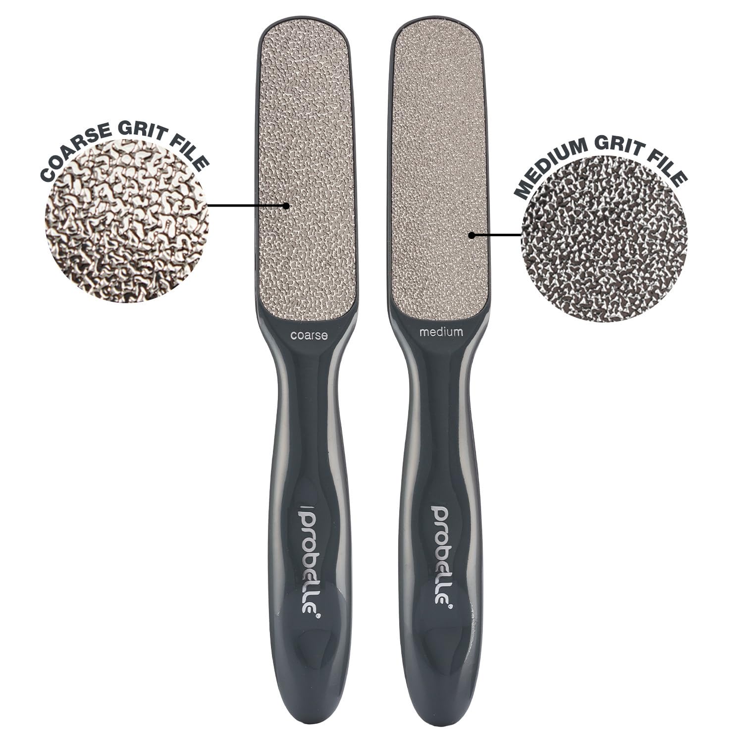 Probelle double-sided foot file medium side for smoother finish after use