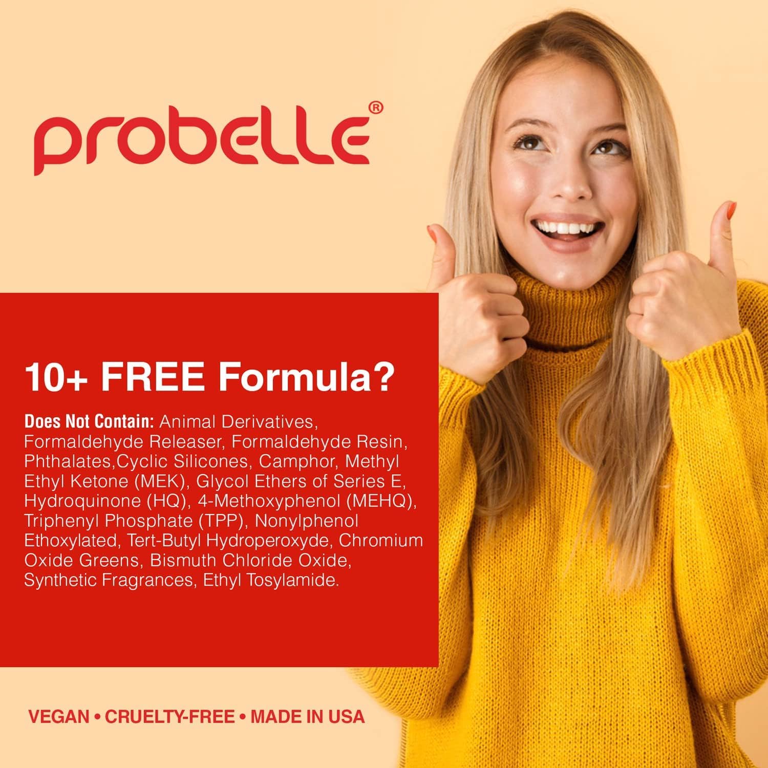 Probelle Hydrating Base Coat in a manicure setup for a healthy look.