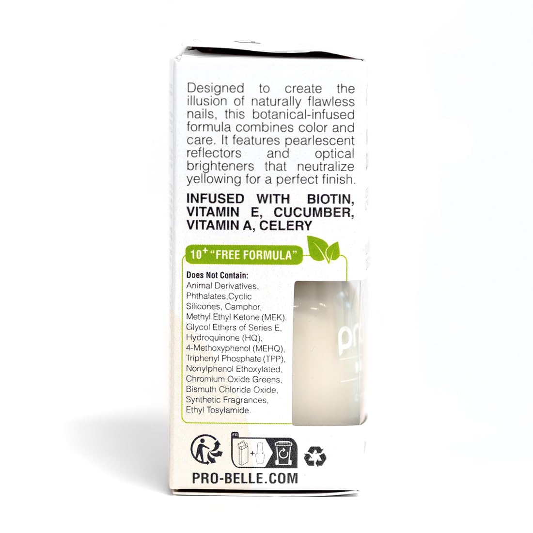 Probelle Illuminating Nail Concealer vegan-gluten-free-icon signals clean formula