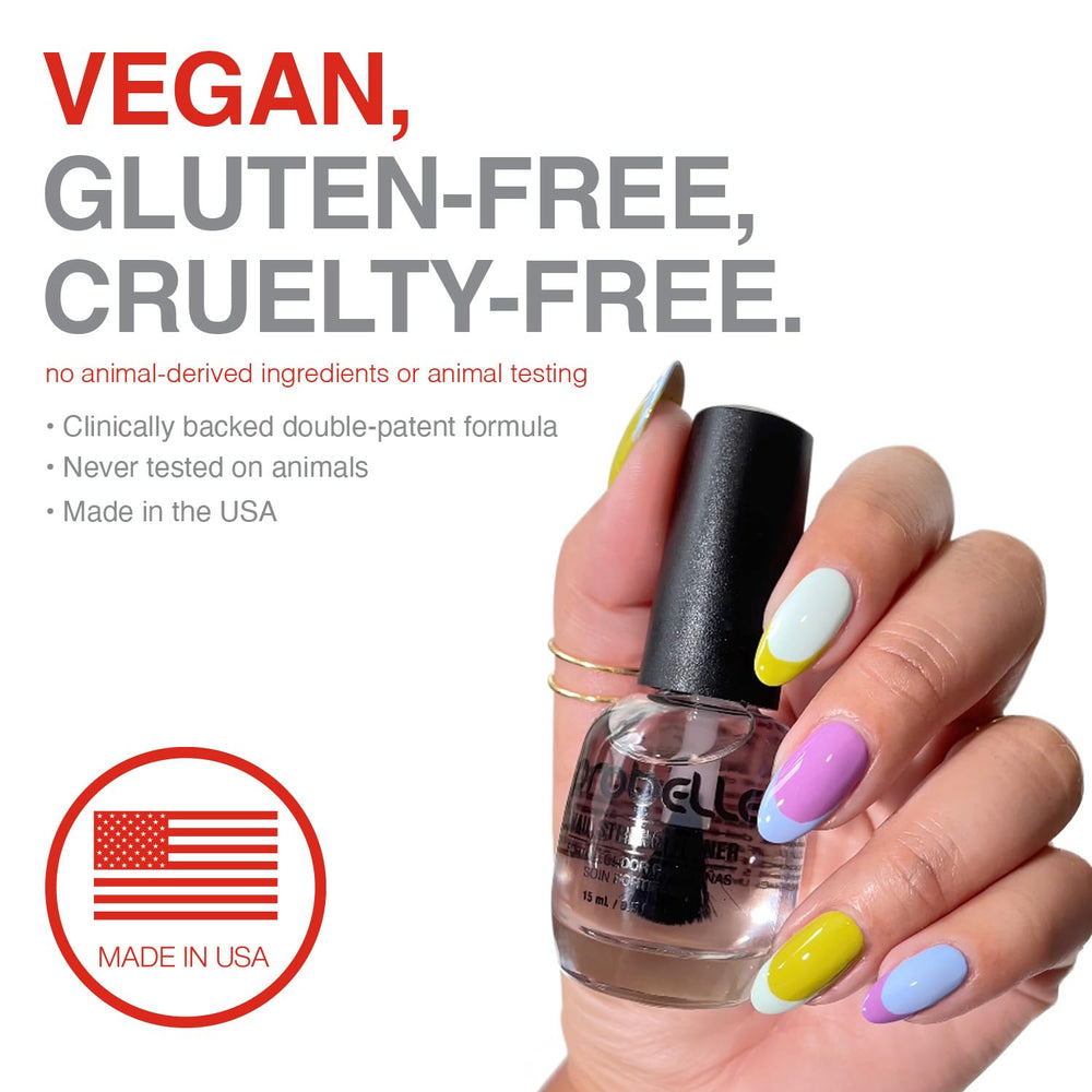 Probelle Strengthener layered under polish as a protective base