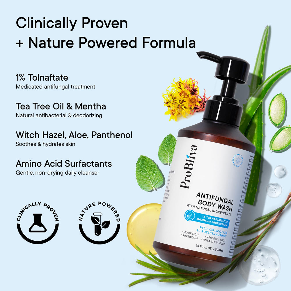 ProBliva Antifungal Body Wash aloe vera gel close-up for gentle hydration