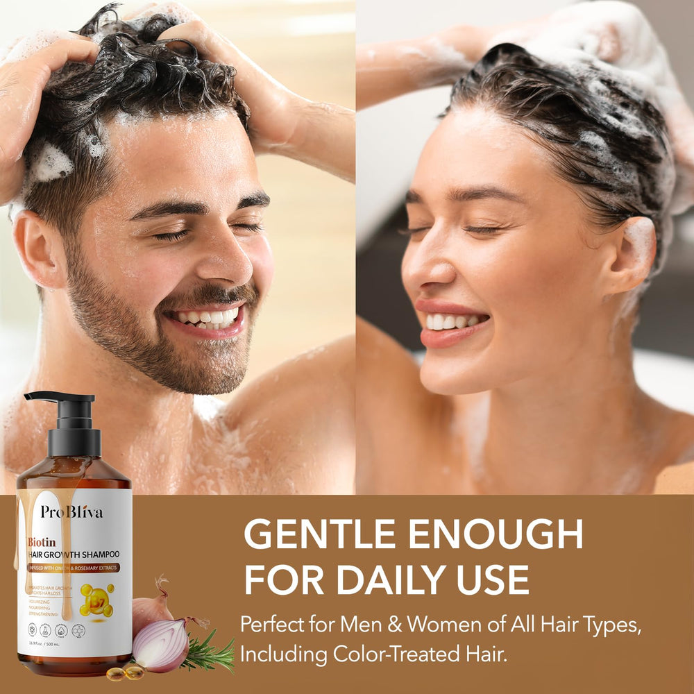 ProBliva Biotin Rosemary Shampoo ingredients scene showcases biotin and rosemary