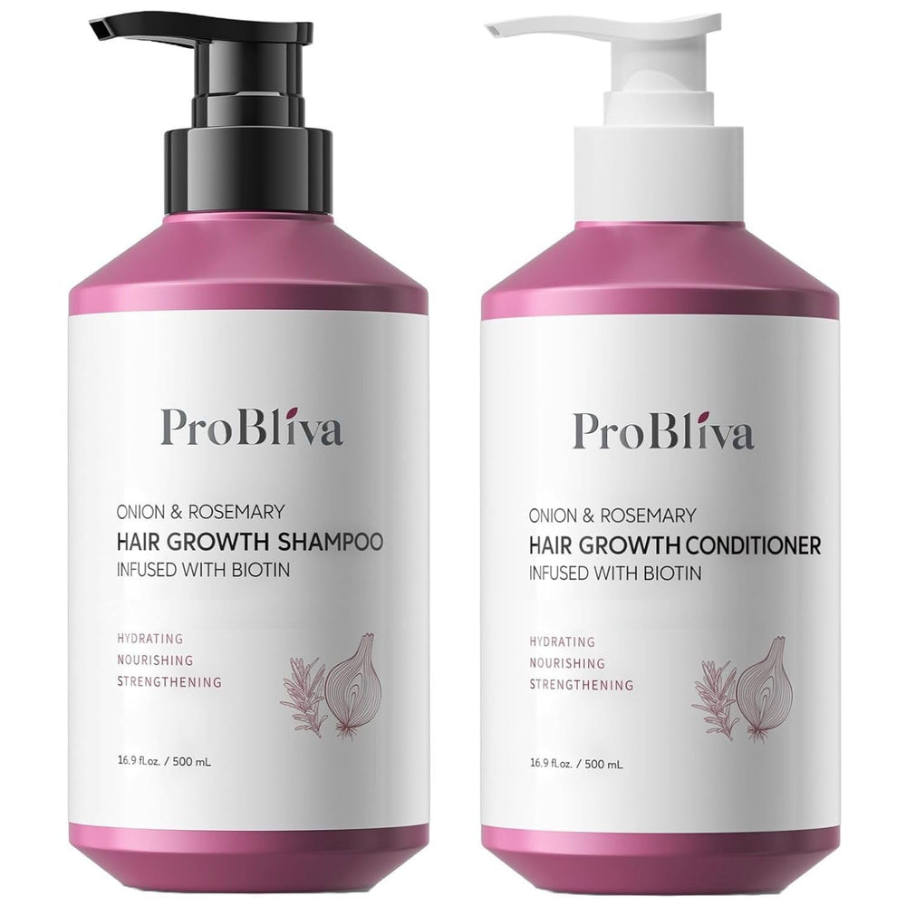 ProBliva onion-rosemary shampoo bottle pour for nourishing cleanse and healthier look