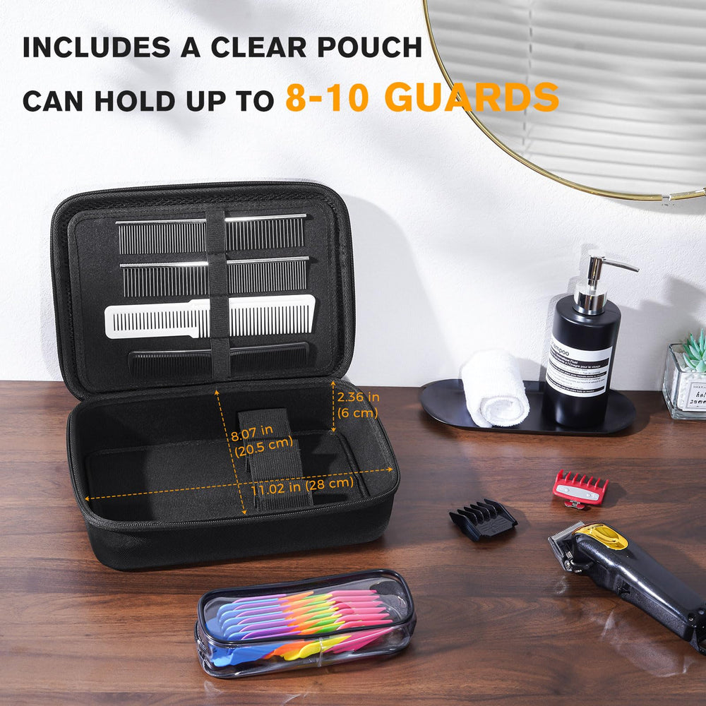 ProCase barber case clipper compartment keeps three clippers organized and accessible